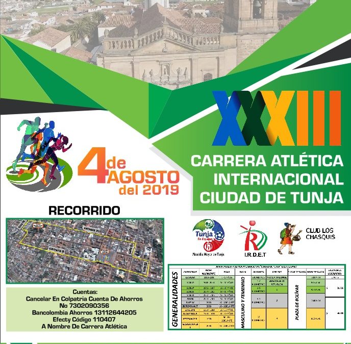 XXXIII CARRERA ATLÉTICA INTERNACIONAL CIUDAD DE TUNJA «BICENTENARIO»
